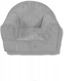 FORTISLINE Kindersessel Kindersessel Mini in Cord Komfort und Stil Hellgrau Kinderzimmer