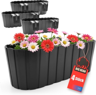BigDean 4 Stück Blumenkasten Balkongeländer Balkon Blumenkasten Geländer