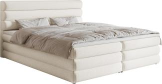 Selsey ALEGRE - Boxspringbett mit Bettkasten, Hellbeige, 180x200 cm