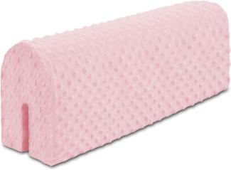 Totsy Baby Bettkantenschutz für Kinderbetten 70 cm - Schutz für Bettrahmen Kantenschutz Kinder Babybett Minky Rosa