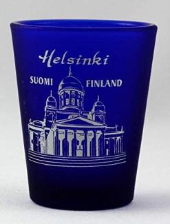 Helsinki, Finlande Bleu Cobalt Verre à Shot