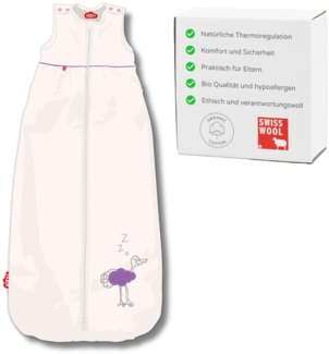 4 Jahreszeiten Kinderschlafsack in 3 Größen & vielen süßen Designs - Atmungsaktiver Schlafsack für einen erholsamen Schlaf mit Zizzz (110cm (24-48 M), Bird)