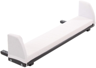 babybay Verlängerungsseite schiefergrau lackiert inkl. Matratzenergänzung weiß passend für Modell Maxi, Boxspring und Comfort Plus