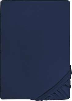 biberna Feinjersey-Spannbetttuch 0077144, marine, 1x 140x200 cm - 160x200 cm