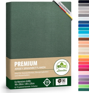 leevitex® Spannbettlaken Premium 195, Gummizug: Rundum, blickdicht, Anti-Pilling, 97% Baumwolle, 3% Elasthan, 40 cm Steg