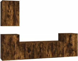 vidaXL 5-tlg. TV-Schrank-Set Räuchereiche Holzwerkstoff 3188571