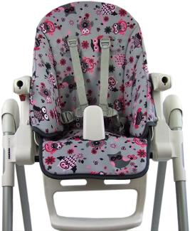 BAMBINIWELT Ersatzbezug Sitzkissen Bezug kompatibel mit Peg Perego Prima Pappa ZERO3 & SIESTA (Eule $12)