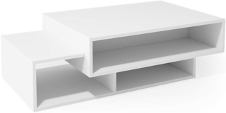 Vicco Couchtisch Weiß 105 x 60 cm, Bari