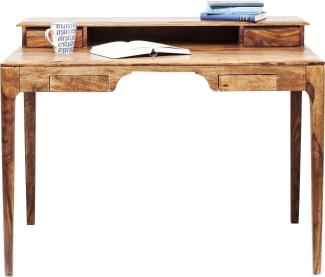 Kare Design Brooklyn Nature Schreibtisch, 110x70 cm, Massivholz Schreibtisch, brauner Schreibtisch, (H/B/T) 85 x 110 x 70 cm