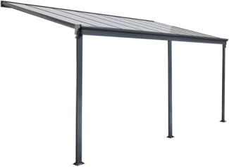 HOME DELUXE 'SOLIS' Terrassenüberdachung, Aluminium grau, 495 x 303 x 226/278cm