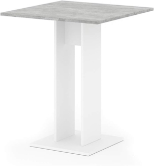 VICCO Esstisch Repose Küchentisch Esszimmer Tisch Säulentisch weiß beton 65x65 cm