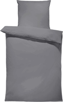 One Home Bettwäsche Unifarben Einfarbig, Renforcé, 2 teilig, Baumwolle mit Reißverschluss, Übergröße