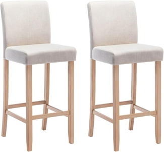 Vente-unique - Barhocker 2er-Set - Stoff - Beige - ROVIGO