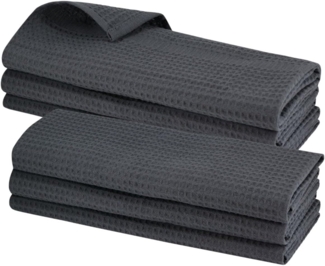 Engelland Geschirrtuch Poliertuch, (Vorteils-Set, 6-tlg, Waffel-Pique), 100 % Baumwolle, integrierte Aufhängeschlaufe, 70 x 50 cm