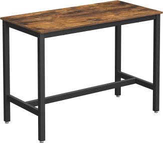 Vasagle Küchentisch für 4 Personen, Holzoptik, Dunkelbraun, 120x60x90cm