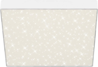 Briloner LED Deckenleuchte Flame Star weiß 28,7 cm mit Sternenhimmel