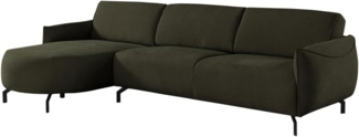 Vente-unique - Ecksofa - Ecke links - Stoff - Grün - FERIONA