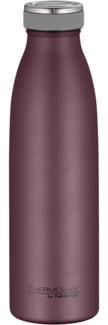 THERMOcafé by THERMOS TC BOTTLE burgundy mat 0,50l, Isolierflasche aus Edelstahl, kohlensäurefest, 12h heiß 24h kalt, Auslaufsicher, für Schule, Unterwegs & Büro