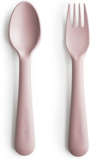 Mushie - Gabel & Löffel - Blush Rosa