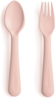 Mushie - Gabel & Löffel - Blush Rosa