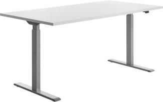 TOPSTAR | Schreibtisch | elektrisch höhenverstellbar | BxT 1600x800 mm | Platte weiß | Gestell grau