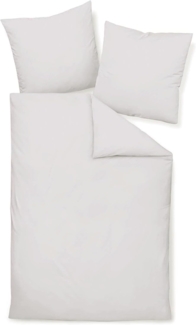 Traumschlaf Uni Mako-Satin Bettwäsche|155x200 cm + 40x80 cm| platin