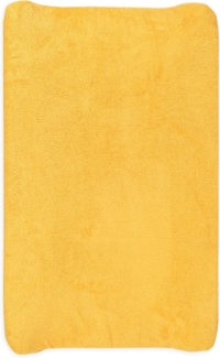 Ti TIN | Wickeltischauflagenbezug aus Frottee-Stoff, 80x50 cm | weicher und saugfähiger Wickelunterlagenbezug, Bezug aus adaptivem elastischem Gewebe, 100% Mikrofaser, Farbe: orange
