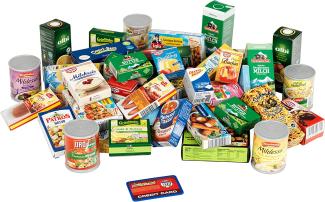 Theo Klein Online-Zubehörset Shopping Center, Spielzeuglebensmittel, Kaufmannsladen Zubehör, 7205