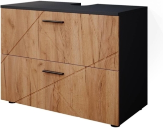 Vicco 'Irma' Waschbeckenunterschrank, Holz, Natur / Anthrazit, 59 x 41 x 80 cm