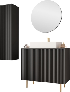Badmöbel-Set Nohes II (Farbe: Schwarz)