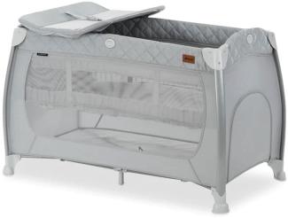 Hauck Select Premium Reisebett mit Aufsatz Play N Relax Center Quilted Grey