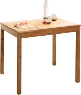 Woodroom Esstisch 110x70 cm aus Wildeiche massiv geölt – Kleiner Holztisch Esszimmer, massiv Holz, rechteckig, rustikaler Küchentisch