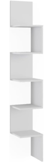 Vicco Eckregal Paolo, Weiß, 28 x 175.4 cm mit 5 Fächern