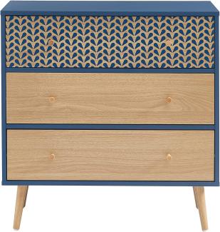 BAÏTA CAPUCINE02 Nachttisch, Holzwerkstoff, blau, L78cm