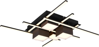 LED Deckenleuchte ROGER Schwarz mit Fernbedienung, Breite 70cm