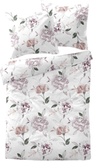 Traumschlaf Biber Bettwäsche Atherton rose|160x210 cm + 65x100 cm