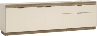 Lowboard self Jana , Holzwerkstoff , Beige, Braun, Grau , 228 x 69 x 40 cm