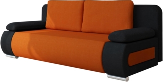 'Emma' Schlafsofa, Braun / Schwarz, 77 x 200 x 92 cm