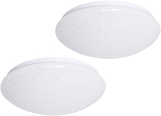 2er Set LED Deckenleuchte mit Sternenhimmel Effekt
