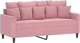 2-Sitzer-Sofa Rosa 140 cm Samt 359306