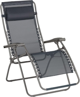 Lafuma Mobilier - Gepolsterter Relaxsessel Zero Gravity RSXA - Klappbarer Liegestuhl für Terrasse und Garten - Strapazierfähiges Batyline®-Gewebe - Mehrpositionenliege, Komfortabel, Frankreich - Grau