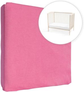 Jersey 100% Baumwolle Spannbettlaken für 160 x 70 cm Kleinkind Junior Bett Matratze (Rosa)