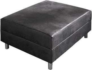 Sofa-Hocker Clovis Anthrazit Modul B98 x T83 Microvelours Sitzhocker