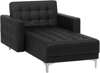 Chaiselongue Kunstleder schwarz ABERDEEN