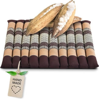 livasia Sitzkissen Steppkissen 50 cm, vegan und handgefertigt, 50x50x4,5cm, Kapok