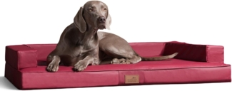 GIBSON Orthopädisches Hundesofa - 120x90cm, 04 Dunkelrot