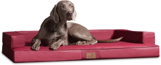 GIBSON Orthopädisches Hundesofa - 120x90cm, 04 Dunkelrot