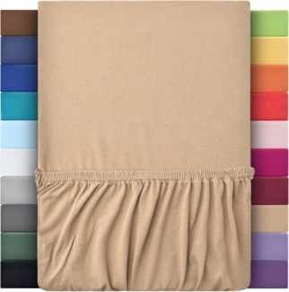 leevitex® Spannbettlaken Spannbettlaken Topperbezug Premium 170, Gummizug: rundum, extra schwere Ausführung, 180x200 - 200x220 cm, 100% Mako-Baumwolle