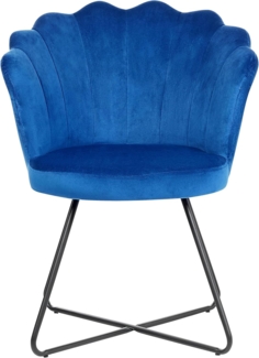 Sessel LOVELOCK Samtstoff Marineblau