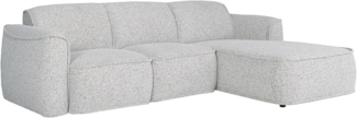 Vente-unique - Ecksofa - Ecke rechts - melierter Stoff - Grau - DIOMARO